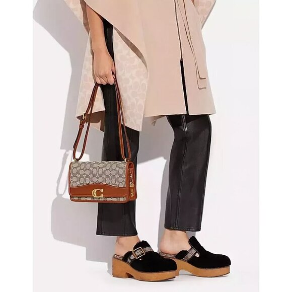 Coach Bandit Signature Shoulder Bag Brown OS - Picture 12 of 14